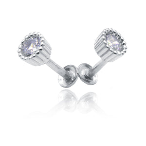 Allison White Silver 925 Studs