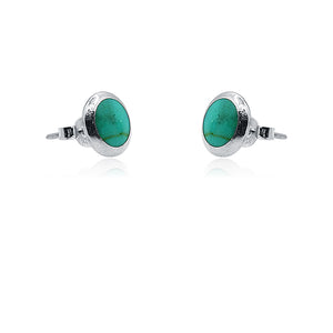 Garima Turquoise Green Silver 925 Studs