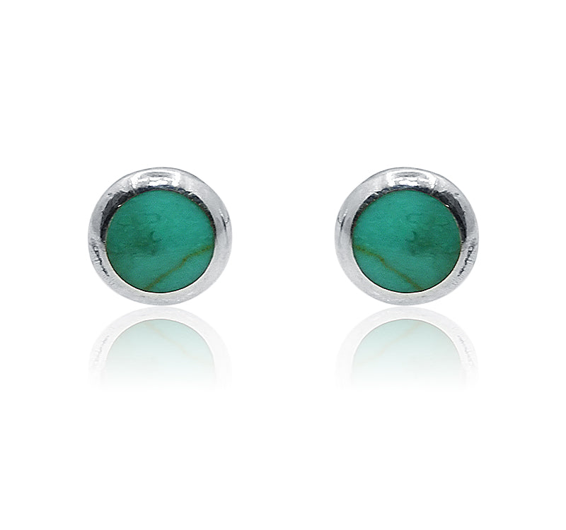 Garima Turquoise Green Silver 925 Studs