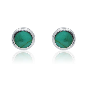 Garima Turquoise Green Silver 925 Studs