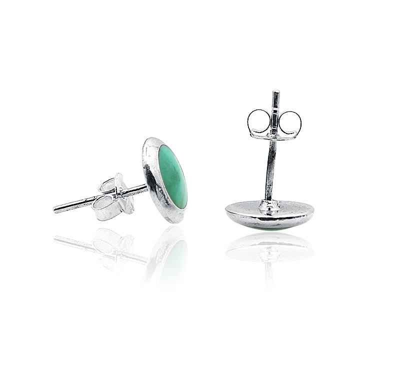 Garima Turquoise Green Silver 925 Studs