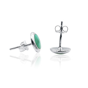 Garima Turquoise Green Silver 925 Studs