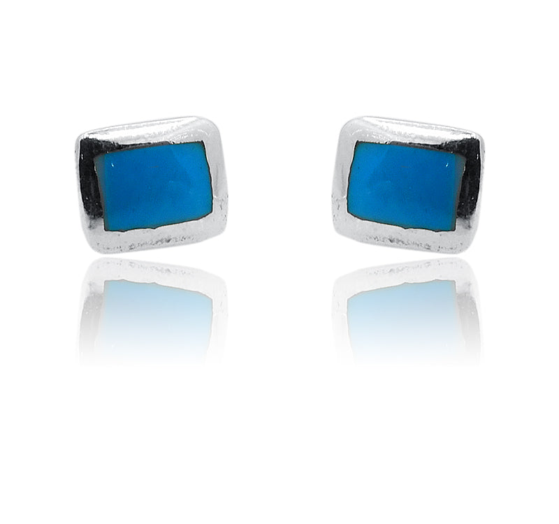 Ekta Turquoise Blue Silver 925 Studs