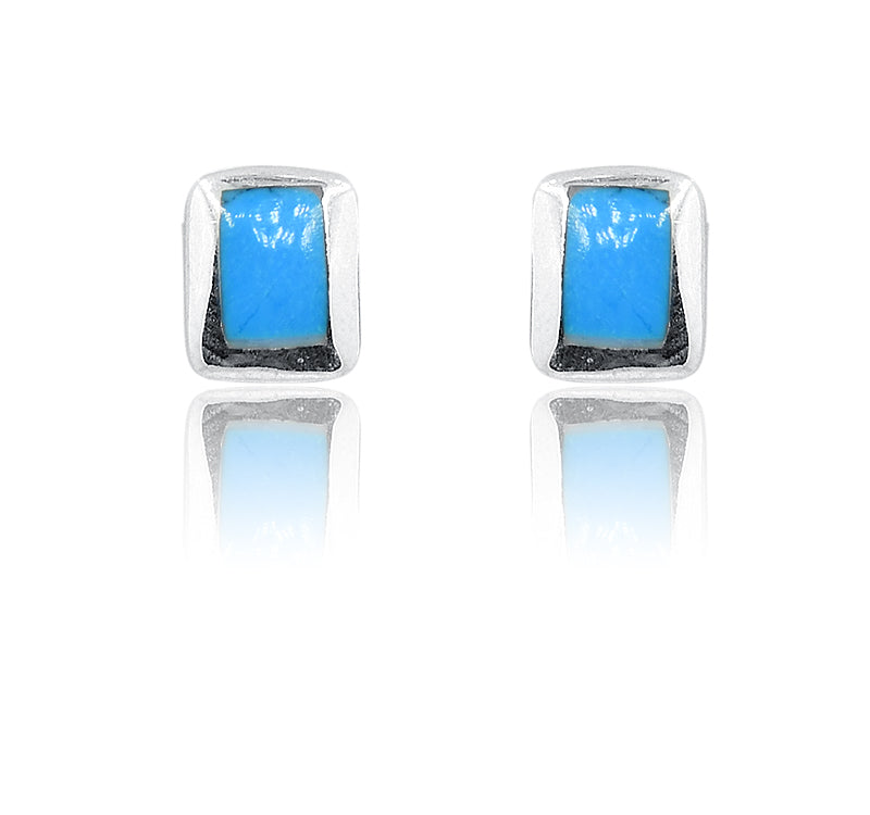 Ekta Turquoise Blue Silver 925 Studs