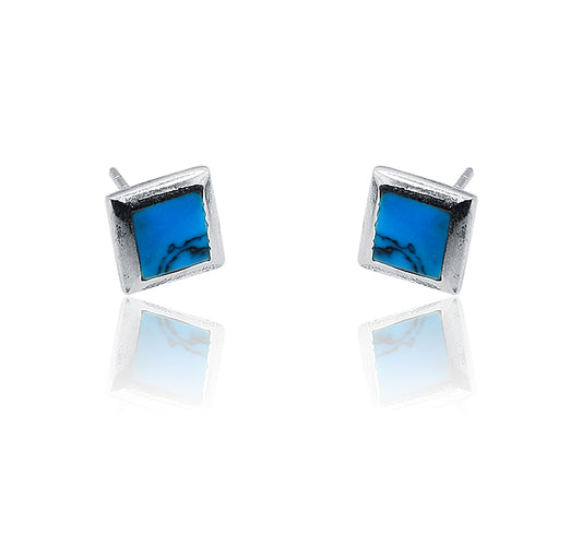 Hema Turquoise Blue Silver 925 Studs