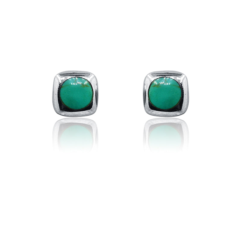 Anvi Turquoise Green Silver 925 Studs