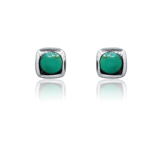 Anvi Turquoise Green Silver 925 Studs