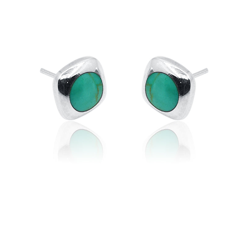 Anvi Turquoise Green Silver 925 Studs