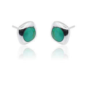 Anvi Turquoise Green Silver 925 Studs