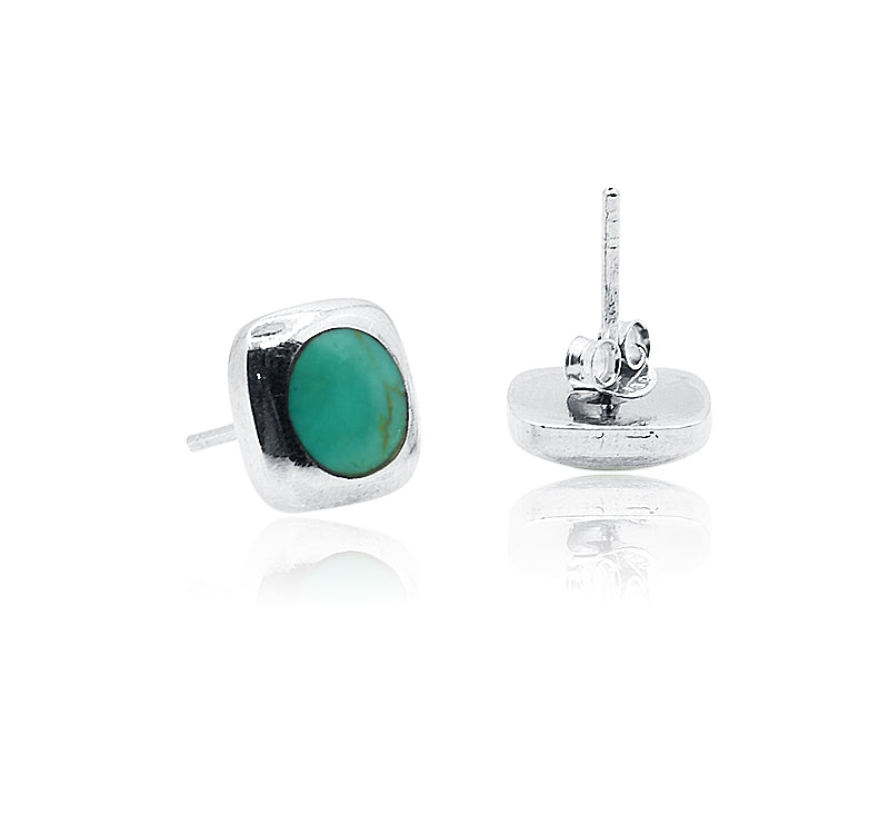 Anvi Turquoise Green Silver 925 Studs