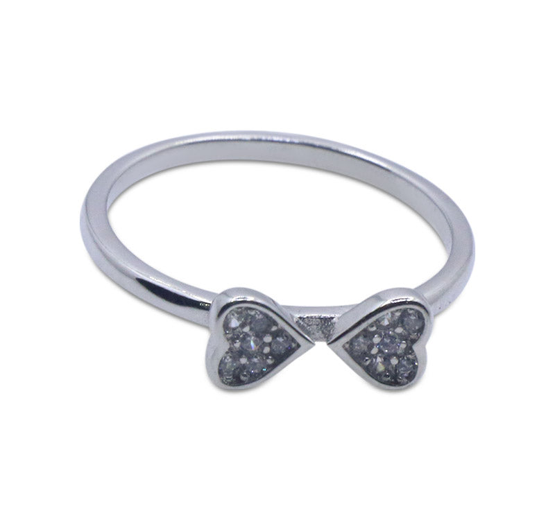 Heart Duo Silver 925 Ring