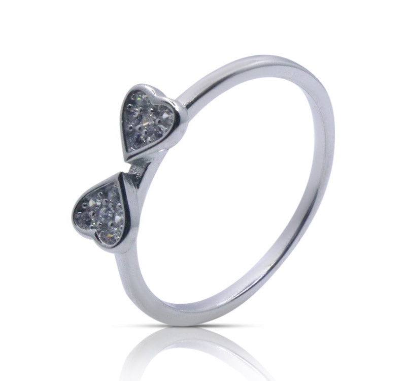 Heart Duo Silver 925 Ring