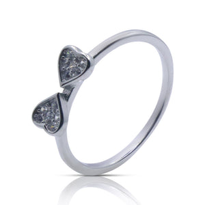 Heart Duo Silver 925 Ring