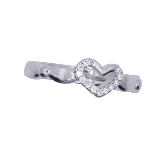 Posie Heart Silver 925 Ring