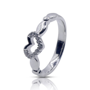 Posie Heart Silver 925 Ring