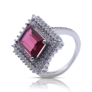 Rini Pink Silver 925 Cocktail Ring