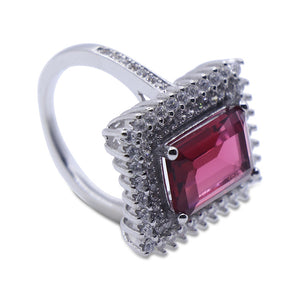 Rini Pink Silver 925 Cocktail Ring