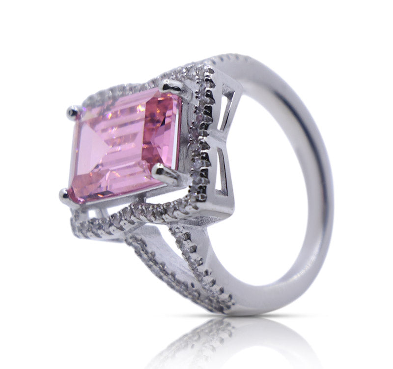 Priyanka Pink Silver 925 Ring