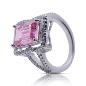 Priyanka Pink Silver 925 Ring