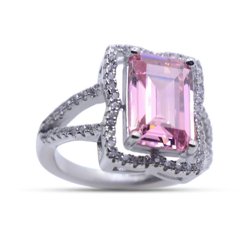 Priyanka Pink Silver 925 Ring