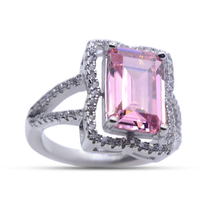 Priyanka Pink Silver 925 Ring