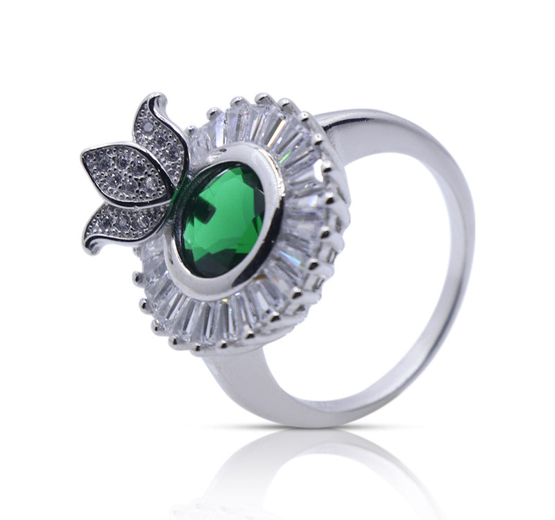 Green Ferns Silver 925 Ring