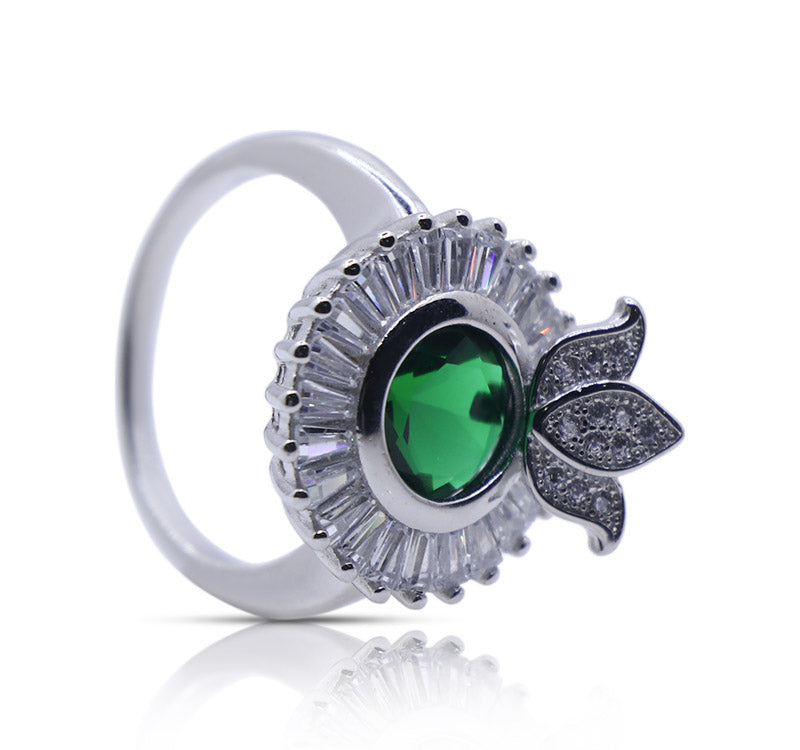 Green Ferns Silver 925 Ring