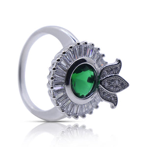 Green Ferns Silver 925 Ring