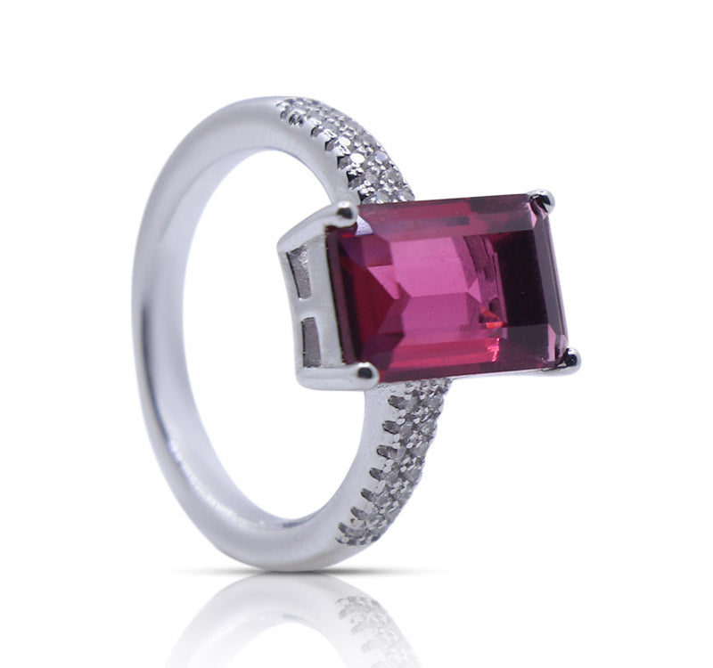 Bloom Pink Silver 925 Ring