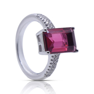 Bloom Pink Silver 925 Ring