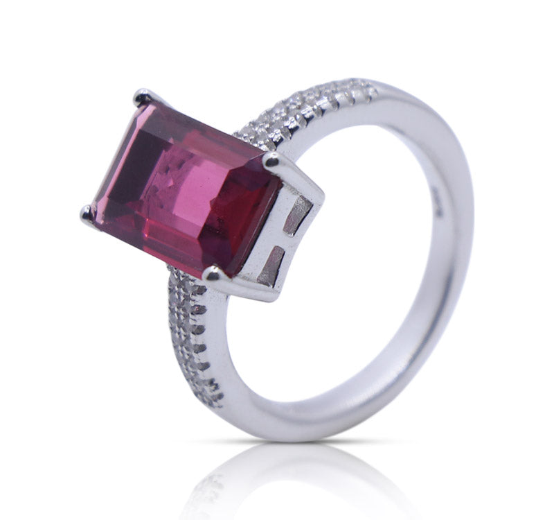 Bloom Pink Silver 925 Ring