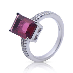 Bloom Pink Silver 925 Ring