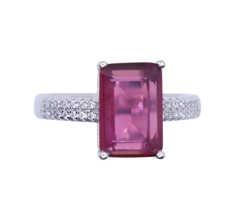 Bloom Pink Silver 925 Ring