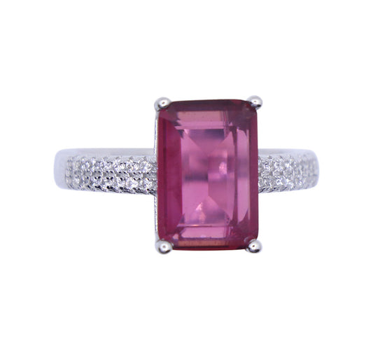 Bloom Pink Silver 925 Ring