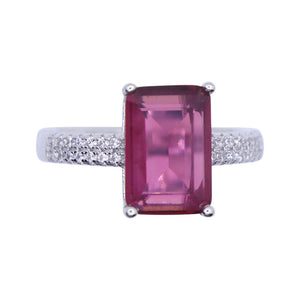 Bloom Pink Silver 925 Ring