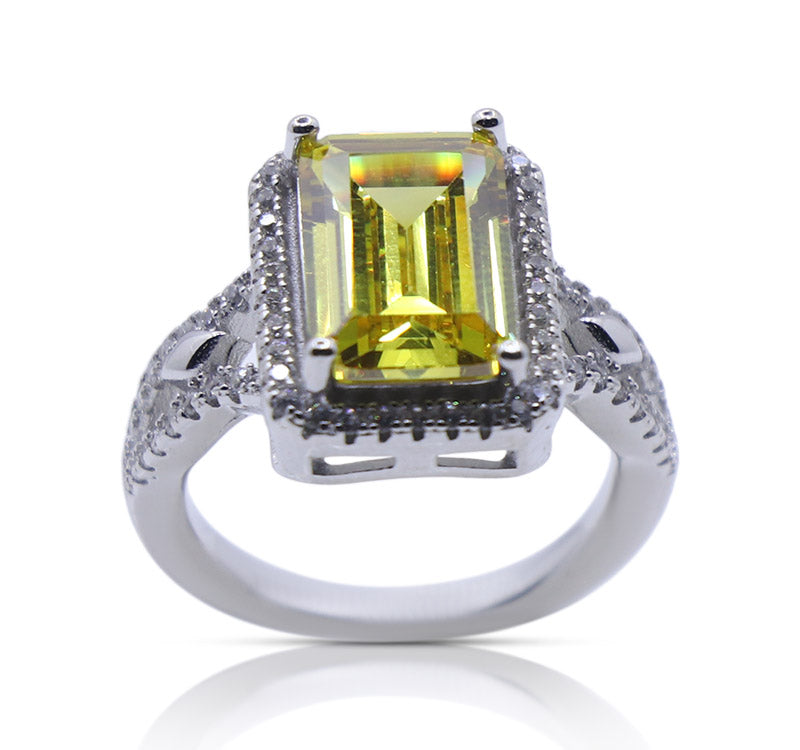 Sylvia Yellow Silver 925 Ring