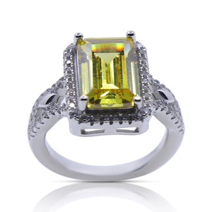 Sylvia Yellow Silver 925 Ring