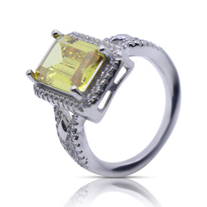 Sylvia Yellow Silver 925 Ring