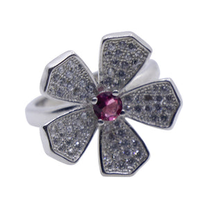 Embellished Aster Silver 925 Cocktail Ring