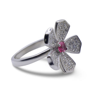 Embellished Aster Silver 925 Cocktail Ring