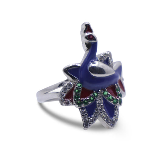 Multicolor Morni Silver 925 Ring