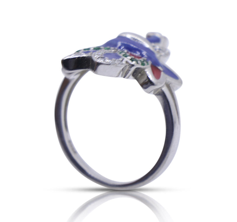 Multicolor Morni Silver 925 Ring