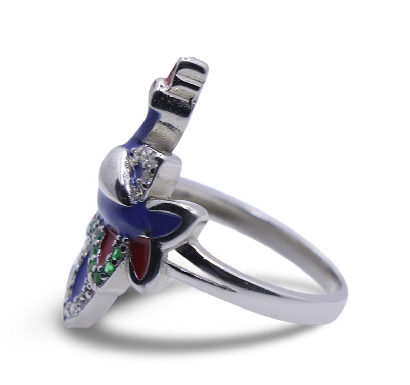 Multicolor Morni Silver 925 Ring