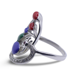 Colorful Mayuri Silver 925 Ring