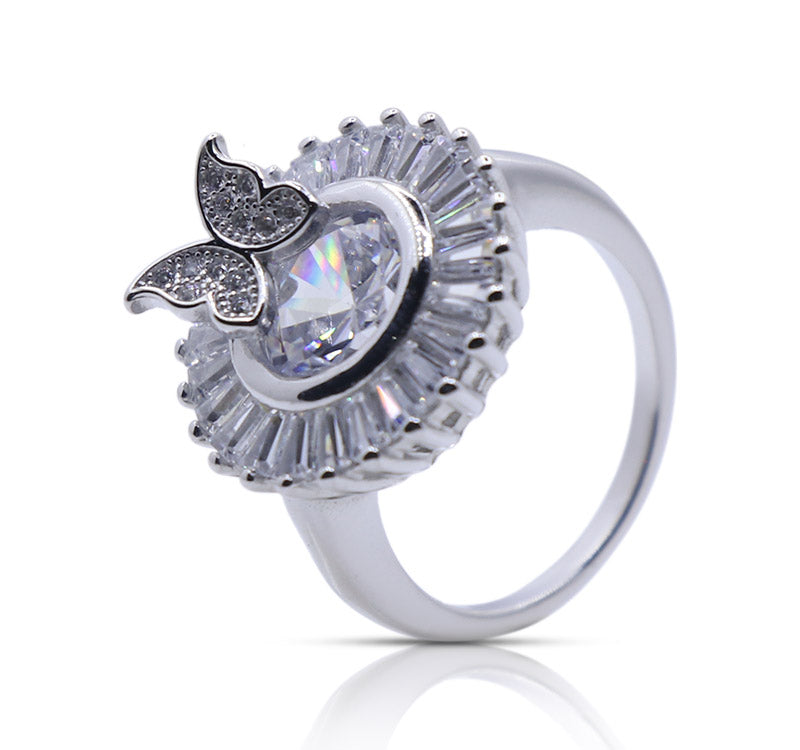 White Fleur Silver 925 Ring