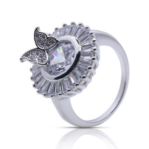 White Fleur Silver 925 Ring