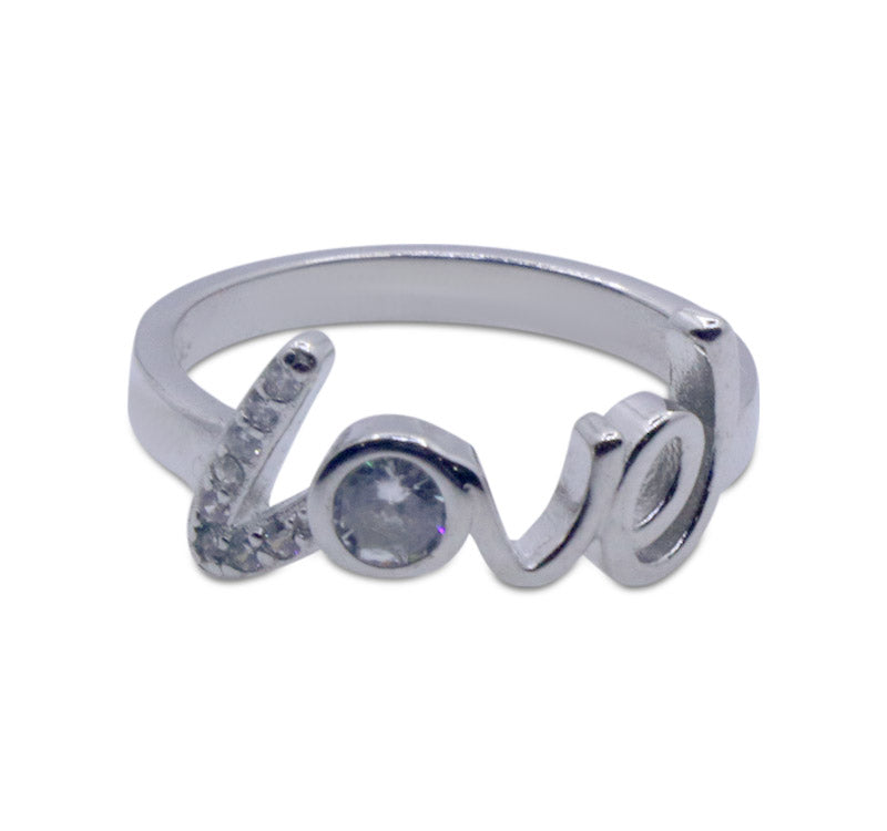 Carved Love Silver 925 Ring