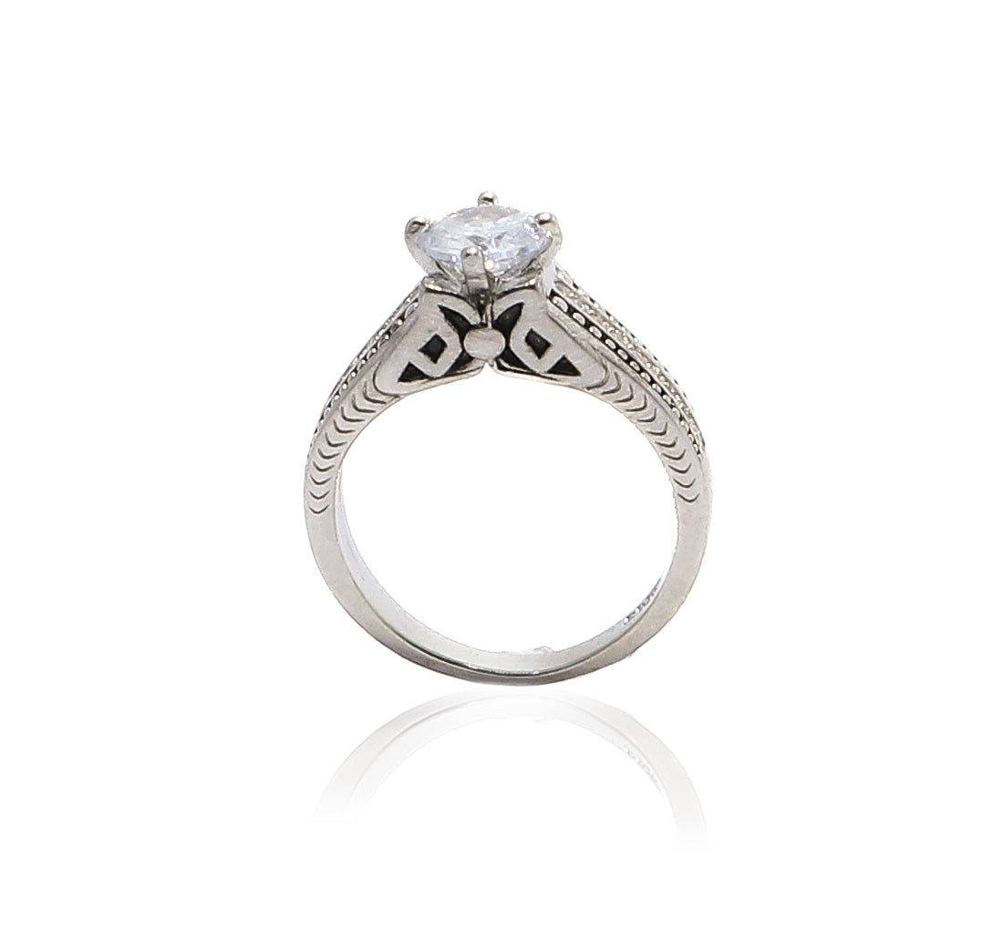 Evie White Silver 925 Ring