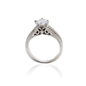 Evie White Silver 925 Ring