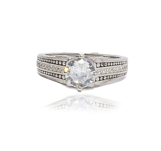 Evie White Silver 925 Ring